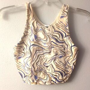 Sacre' Sports Bra Womens Multicolor S Pullover Longline Lined Stretch Comfort